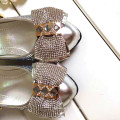 bébé filles chaussures de fête enfants shinning chaussures pour mariage Zircon diamant shose or couleur argent
